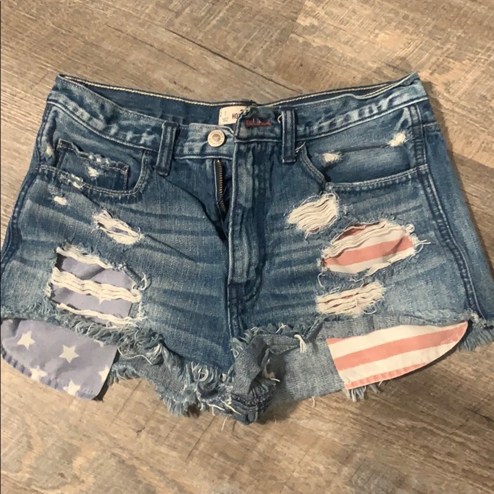 High waist denim shorts